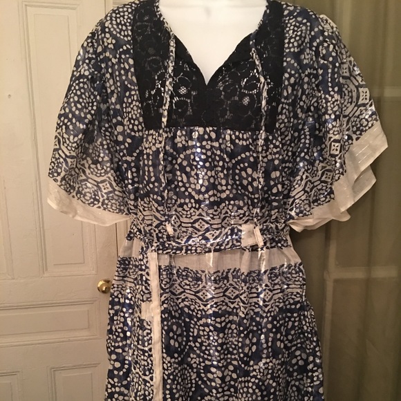 NWT Gorgeous silver n navy dress - Picture 9 of 10